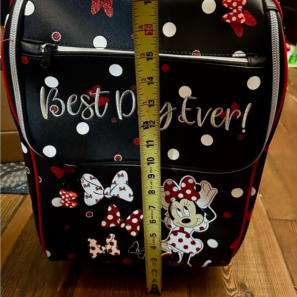 Minnie Mouse “Best Day Ever” Polka Dot Rolling Suitcase from Disney Parks - Picture 15 of 15